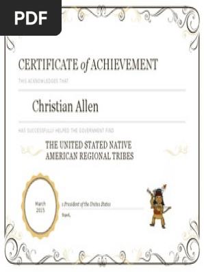 certificate of achievement