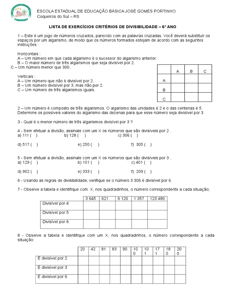 Exercícios De Probabilidade Com Gabarito 6 Ano