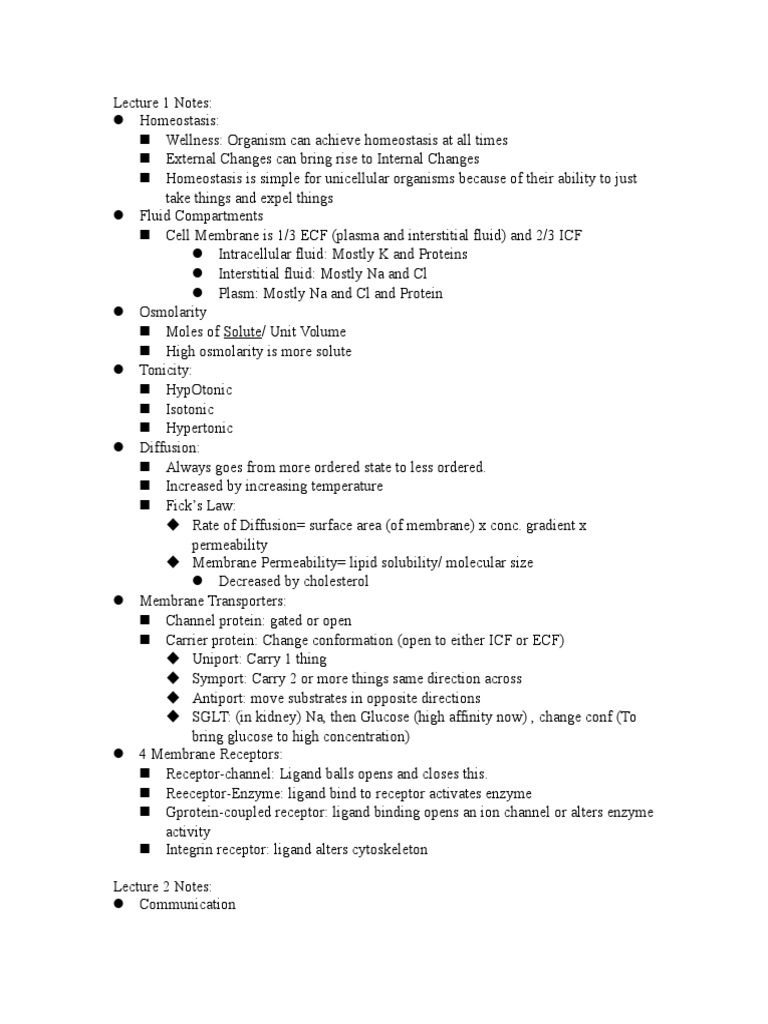 Lecture 1 Notes | PDF | Science & Mathematics | Wellness