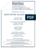 Dinner For RAND PAC, Rand Paul, Rand Paul Victory Committee