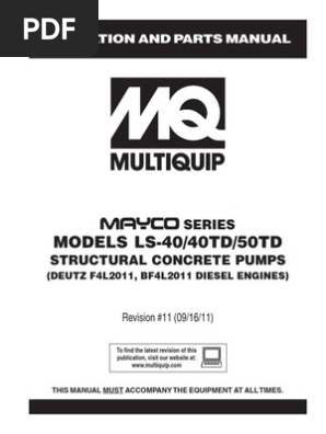 Mini Concrete Pump Mayco Pump