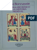 Historia Vocabulario Basico Da Hisoria Medieval Critica p.bonnassie