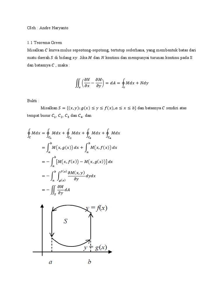 Teorema Green Pada Bidang