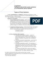 1.types of Party Systems 2. Factors That