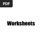 Worksheets