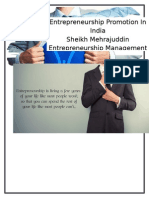 Entrepreneurship Promotion in India Sheikh Mehrajuddin Entrepreneurship Management