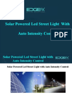 Solar Powered Led Street Light With Auto Intensity Control