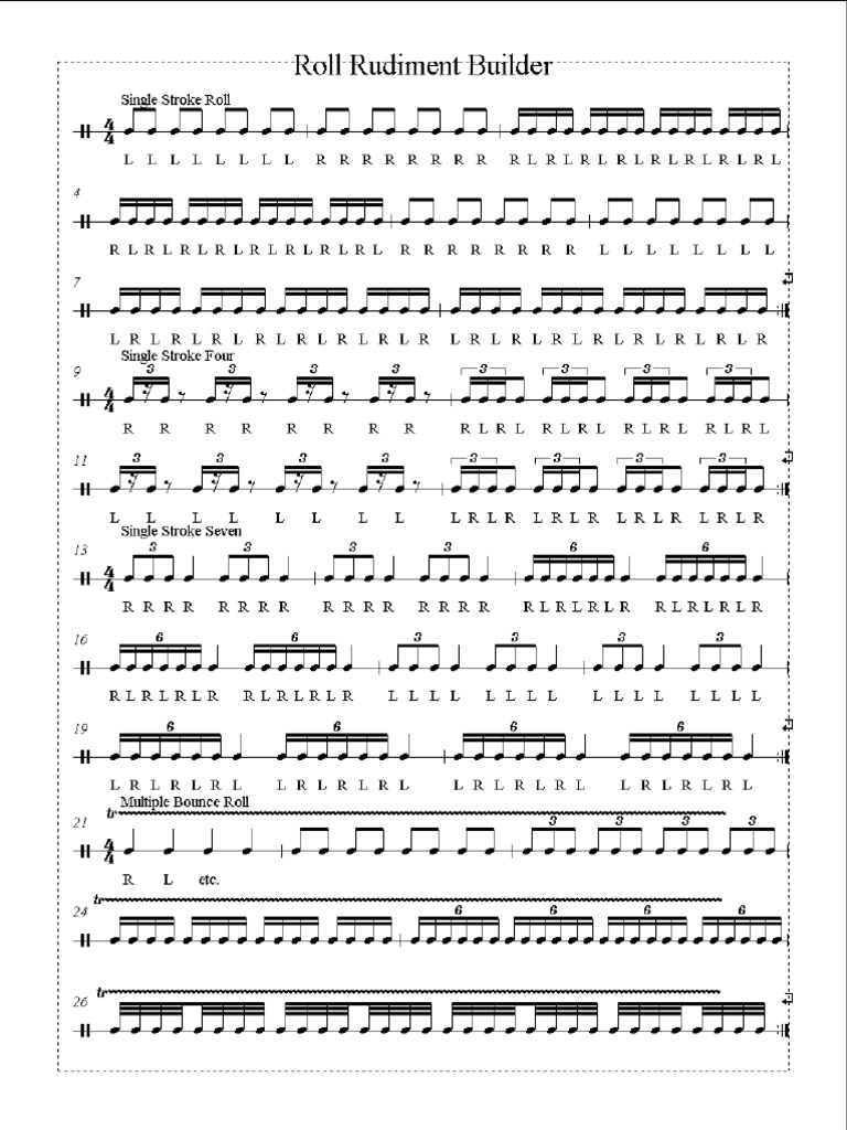 Roll Rudiment Builder | PDF
