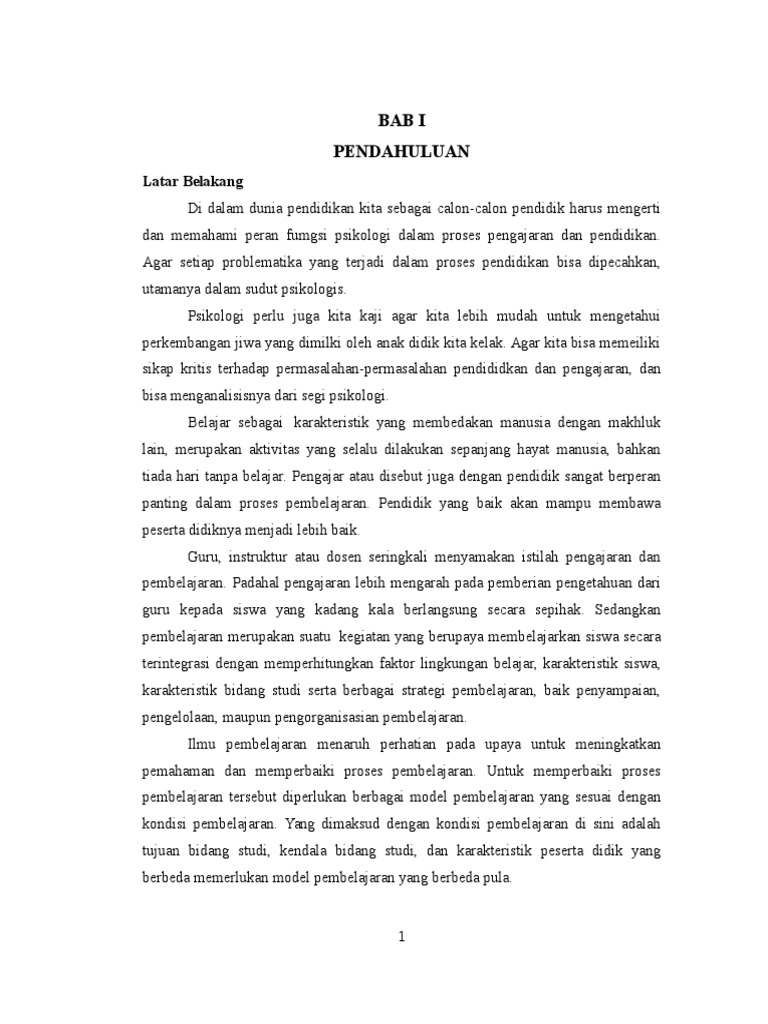 Hakikat Dan Konsep Dasar Psikologi Pendidikan, Belajar Dan  