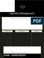 CAIIB Super Notes Bank Financial Management Module D Balance Sheet Management Liquidity Management