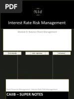 CAIIB Super Notes Bank Financial Management Module D Balance Sheet Management Interest Rate Risk Management