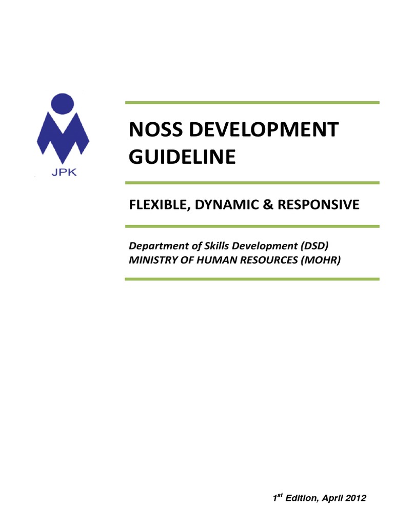 NOSS Development Guideline Overview | PDF | Competence (Human Resources ...
