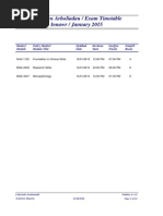 Timetable by Dept