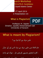 Plagiarism Presentation Muhammad Sajideen