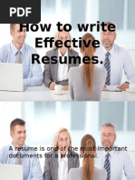 How To Write Effective Resumes