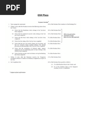payment schedule