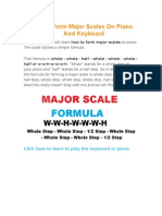 How To Form Major Scales On Piano and Keyboard