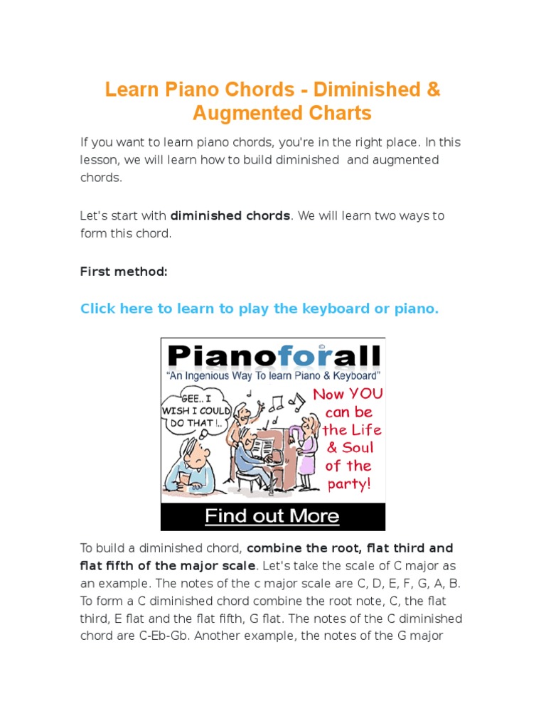 Learn Piano Chords Pdf Chord Music Piano