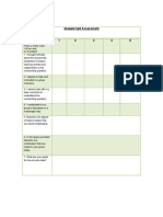 Student Self Assessment