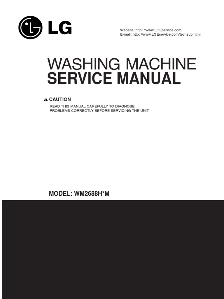 LG front load Washer WM2487H Service Manual | Washing Machine | Electrical  Connector