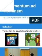 Argumentum Ad Hominem: by Lucas Kjeldsen and Ethan Schwebel