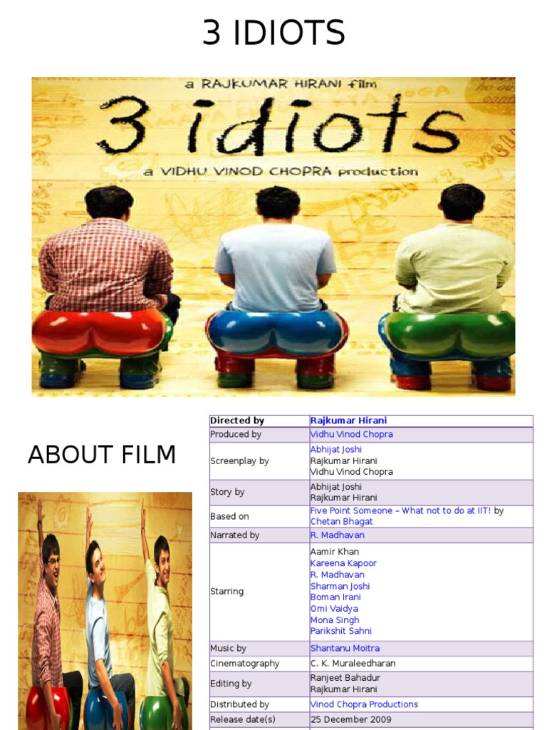 movie review on 3 idiots ppt