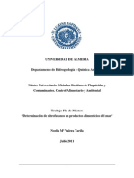 Determinación nitrofuranos alimentos mar