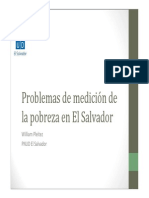 Problemas de Medición de La Pobreza en El Salvador. William Pleitez