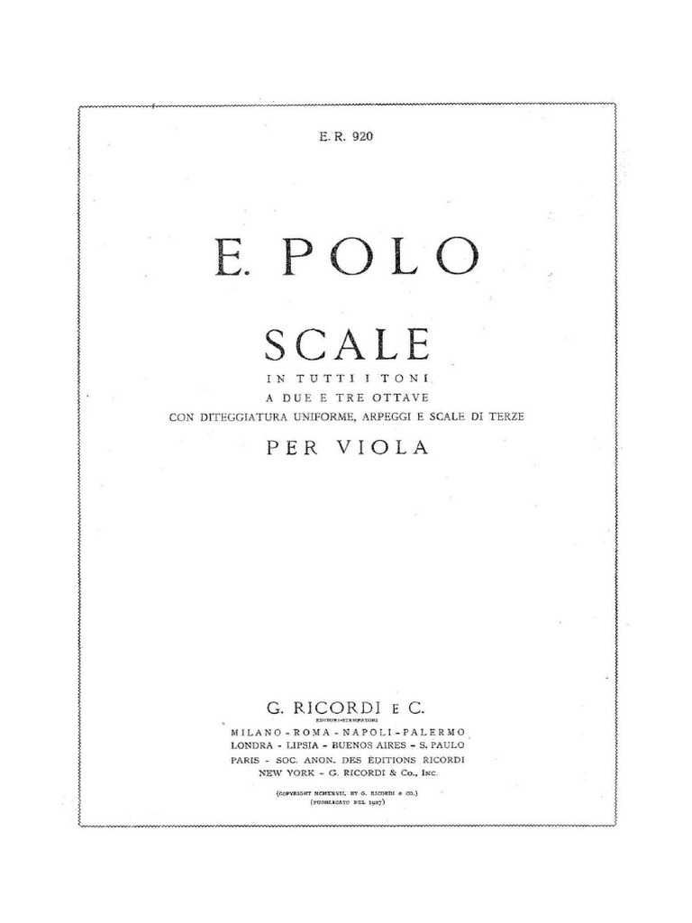Metodo Viola Escalas E.Polo | PDF
