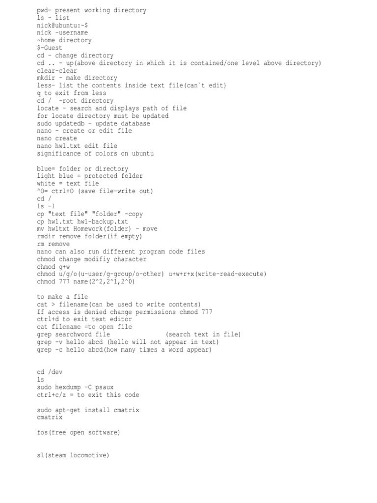 Linux Commands