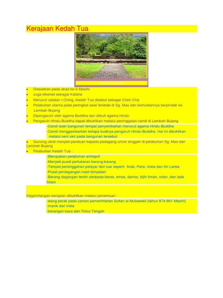 Kerajaan Kedah Tua Pdf