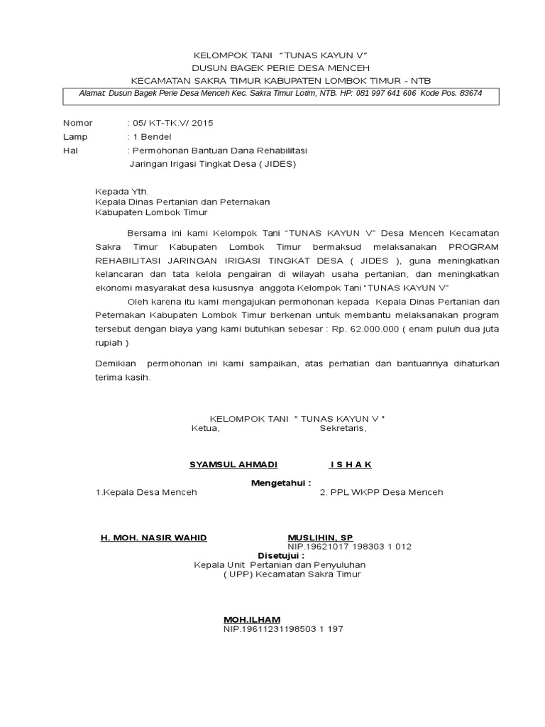 Proposaljaringan Irigasi Desa (Jides) Adi