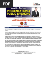 Power Packed Presentation and Public Speaking Skills by ITrainingExpert 2015 SM