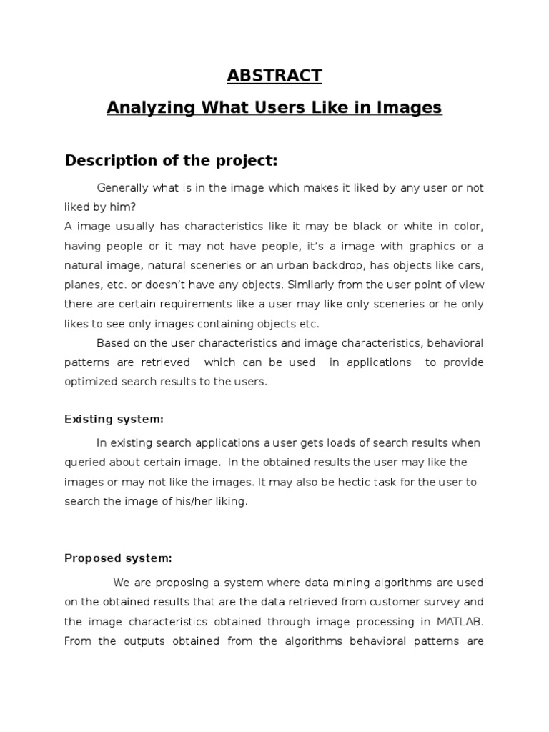User Image Preference Analysis | PDF | Computers