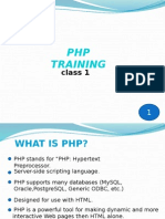 PHP Training: Class 1