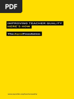 Improving Teacher Quality: Here'S How