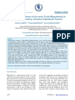 Prevalence and Pattern of Accessory Teeth (Hyperdontia) in Permanent Dentition of Iranian Orthodontic Patients