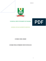 SMS 209 Intro To Finance PDF