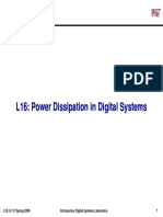 L16: Power Dissipation in Digital Systems