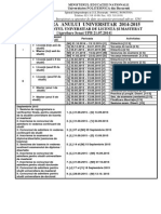 Structura An Universitar 2014-2015