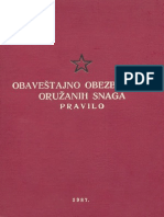 Pravilo Obavestajno Obezbedjenje Oruzanih Snaga PDF