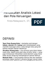 Pendekatan Analisis Lokasi Dan Pola Keruangan