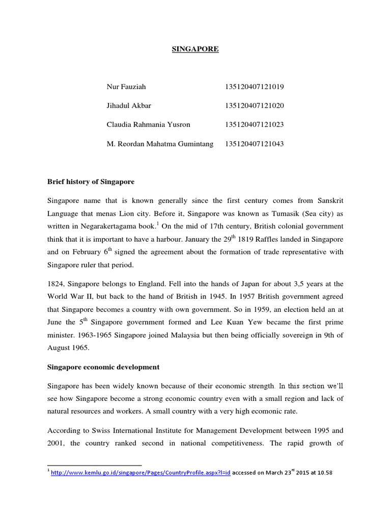 Singapore's Economic Development Journey | PDF | Singapore | World Politics