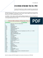 Complete List of Sections of Income Tax Act, 1961