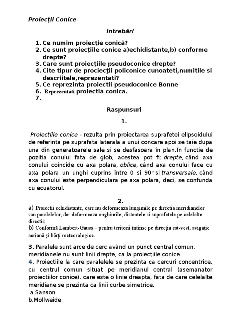 Proiectii Conice | PDF