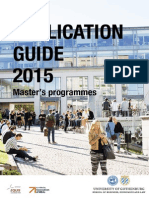 Application Guide 2015: Master's Programmes