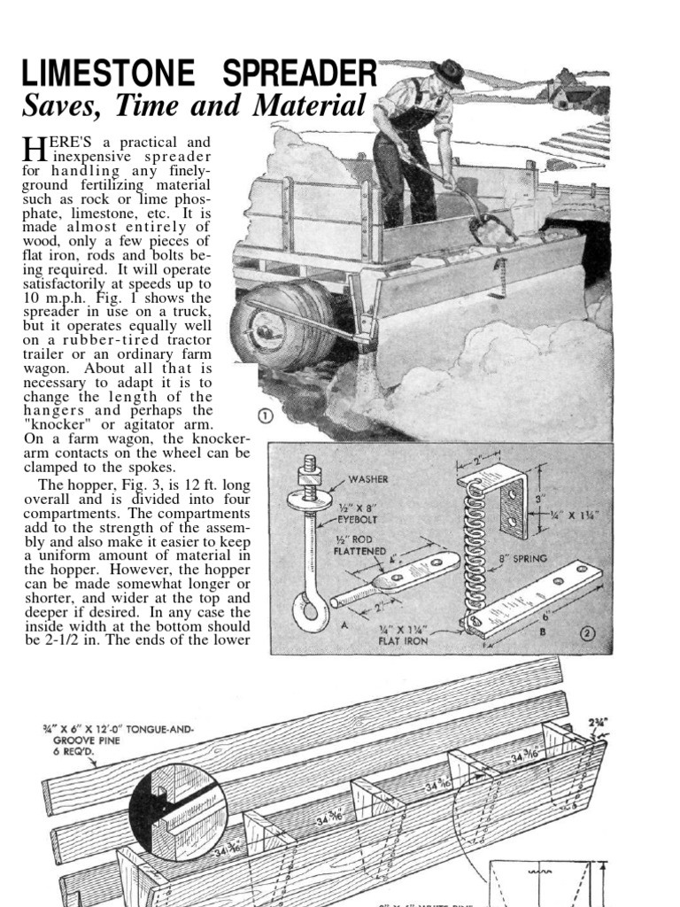 LimestoneSpreader Screw Equipment