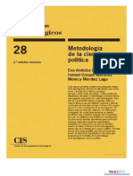 Anduiza, Crespo, Méndez. Metodología de La Ciencia Política. Cuadernos Metodológicos PDF