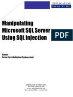 Manipulating SQL Server Using SQL Injection