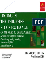 Listing in The Philippine Stock Exchange: On The Road To Going Public